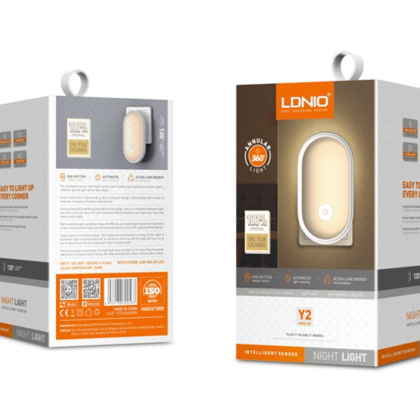 LDNIO Y2 Portable Automatic Lumen Control Motion Intelligent Sensor LED Night Light