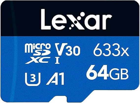 Lexar Micro SD Card 64GB (LSDMI64GBBCN633N) Black Blue