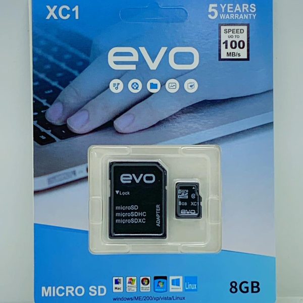evo microSDHC UHS-I 92 MB/s Card with Adapter 8GB